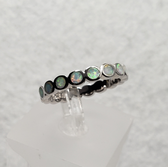 10k Opal Eternity Band - Picture 4 of 9